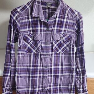 Eddie Bauer Purple Plaid Women's Shirt